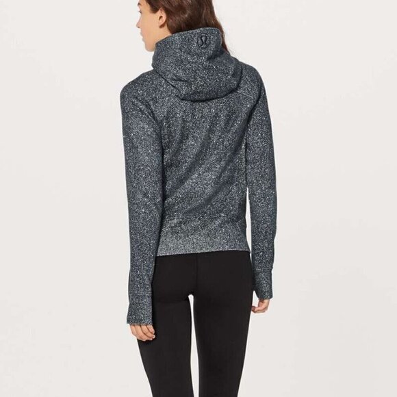 Lululemon  Scuba Hoodie *Light Cotton Fleece Luminesce Splatter White Black | 4 - Picture 9 of 11